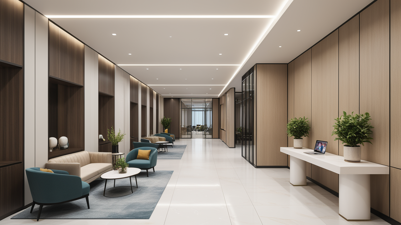 電子公司上海松江辦公室裝修工程設(shè)計實景圖